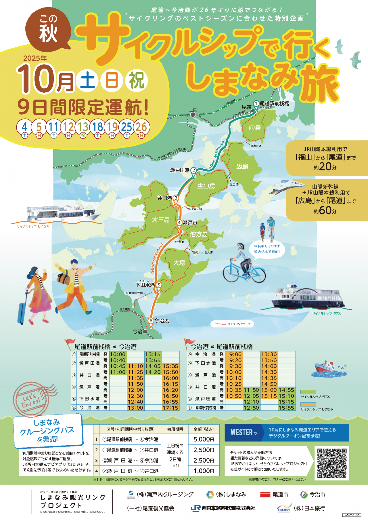この秋サイクルシップで行くしまなみ旅