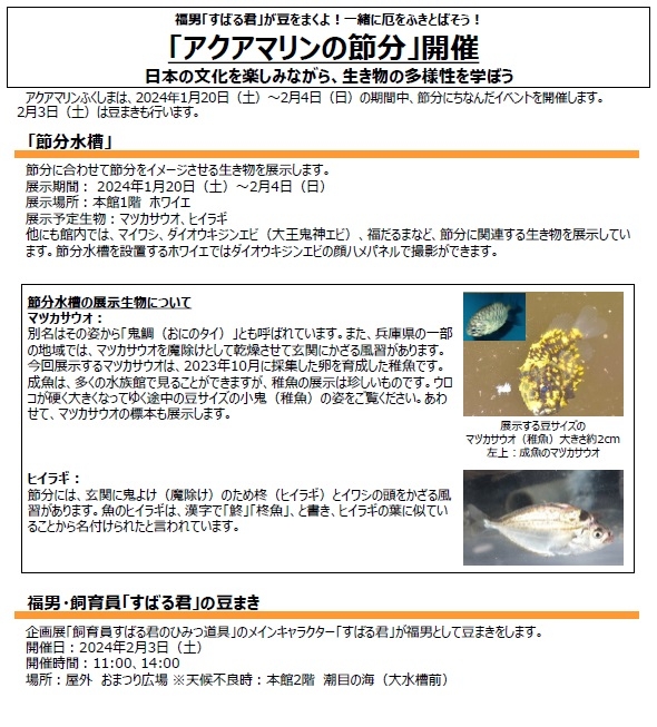 アクアマリンの節分